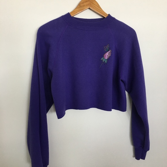 Vintage Sweaters - Vintage Cropped Sweatshirt Sz M